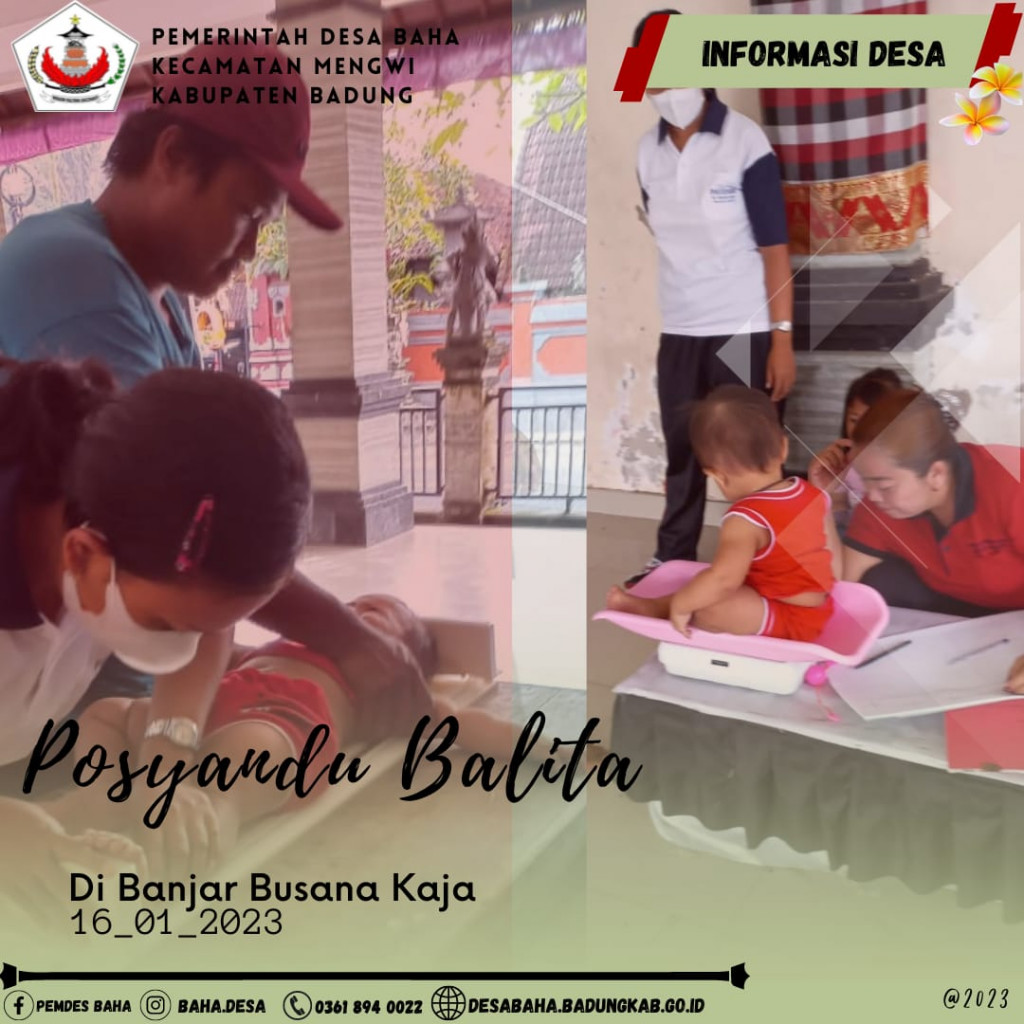 Posyandu Balita bulan Januari 2023 di Br. Busana Kaja